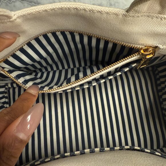 Prada Small White Canapa Logo Tote w/ Strap & Authenticity Certificate Card - Picture 15 of 16